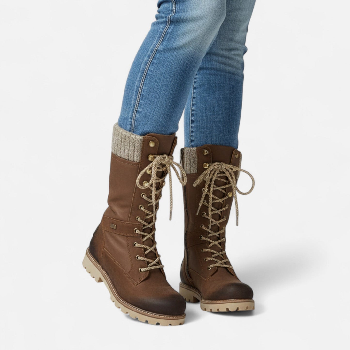 Damen Schnürstiefel Warmfutter Komfortabel