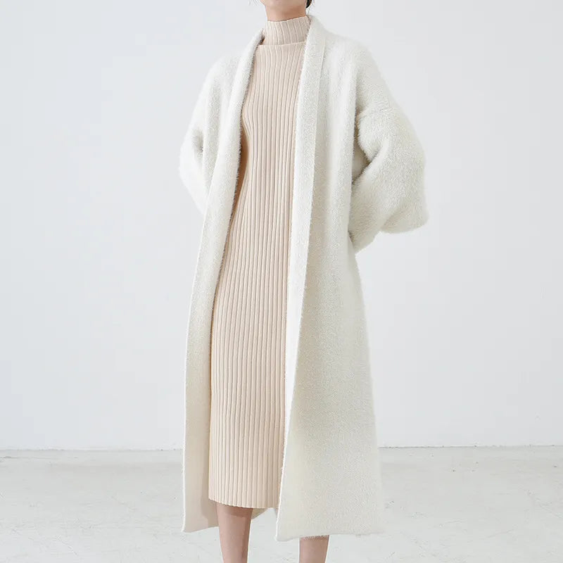 Damen Offener Langer Mantel Stil - Norvielle
