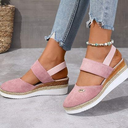 Damen Sandalen Auf Plattform Rutschfest Elastisch