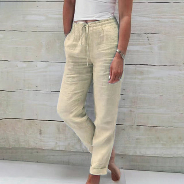 Norvielle Damen Gerade Geschnittene Hose