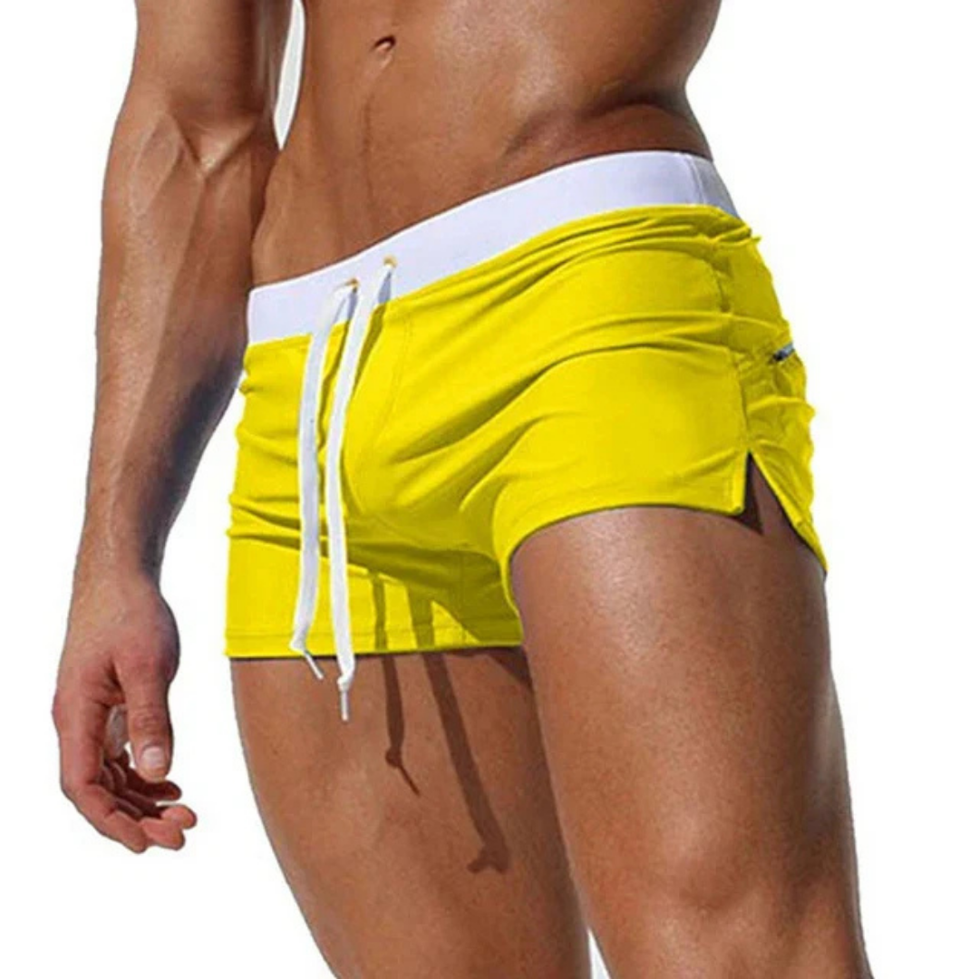 Herren Badeshorts Schnelltrocknend Kurz Kordelzug
