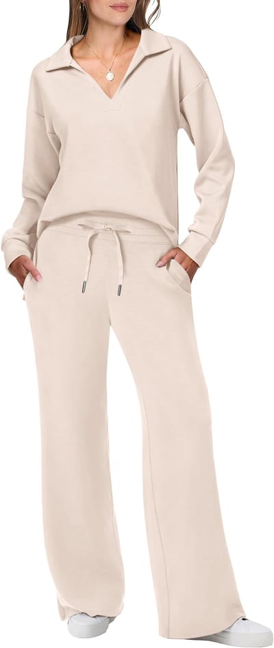 Damen Jogginganzug Set Pullover und Hose