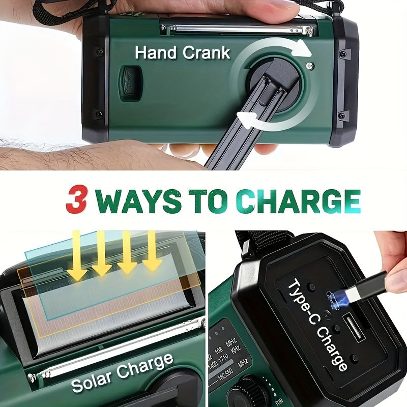 Notfallradio StormMate X10 mit Powerbank 10.000mAh Solar und LED-Licht