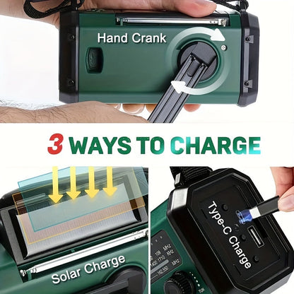 Notfallradio StormMate X10 mit Powerbank 10.000mAh Solar und LED-Licht