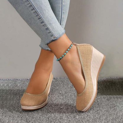 Norvielle Damen Keilschuhe Lässig