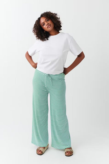 Norvielle Damen Loungehose Gestreift Baumwolle Bequem
