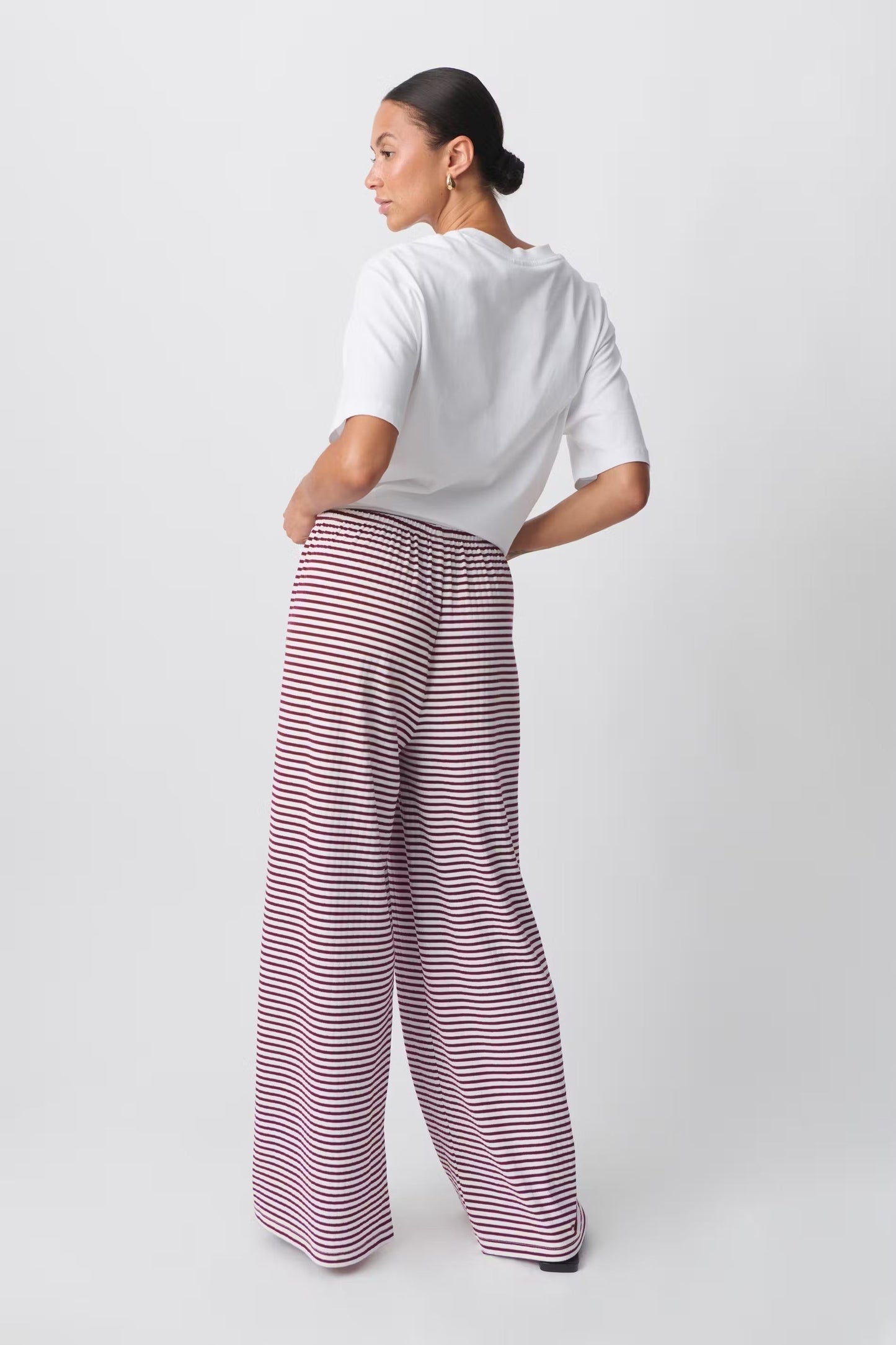 Norvielle Damen Loungehose Gestreift Baumwolle Bequem