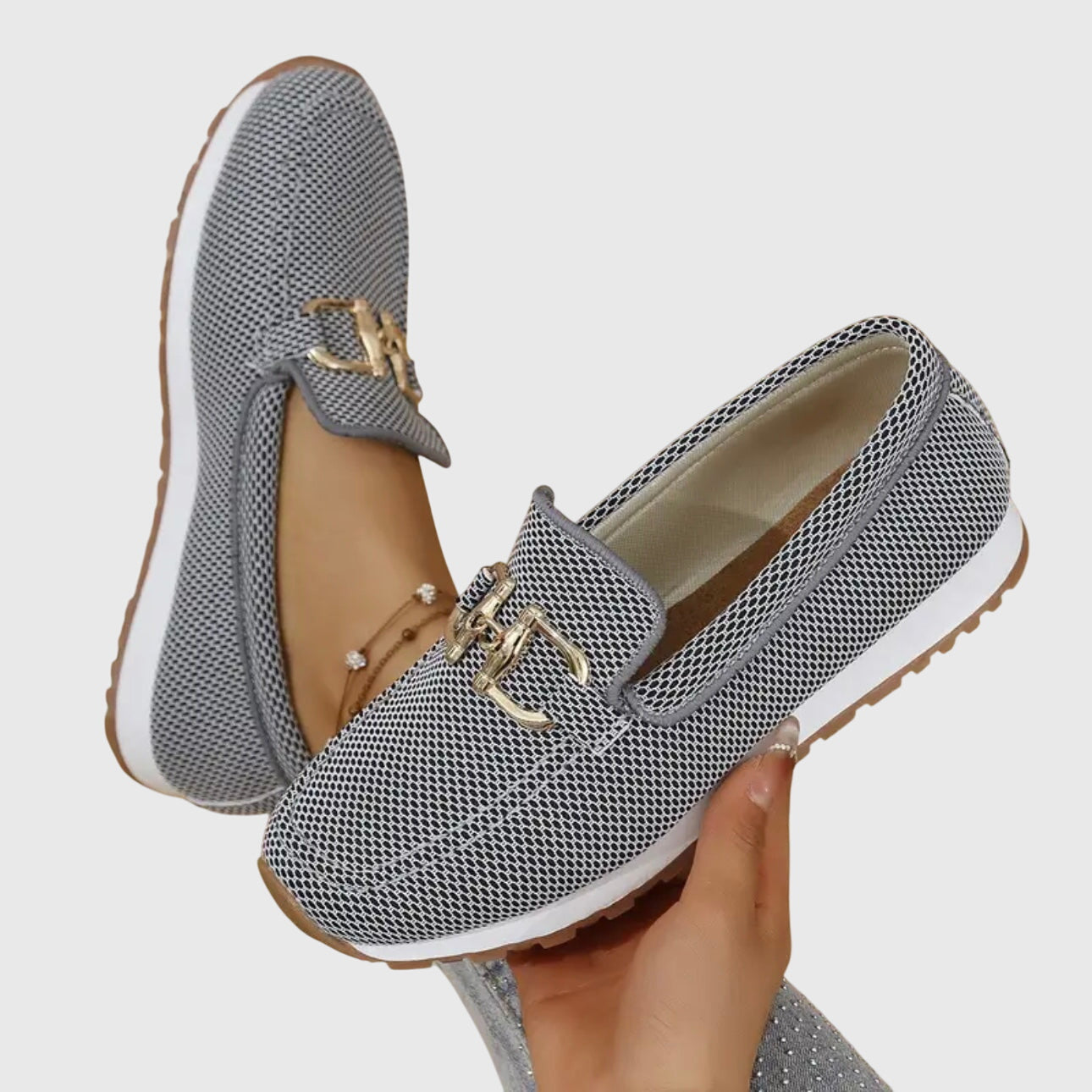 Damen Loafers Mesh Trense