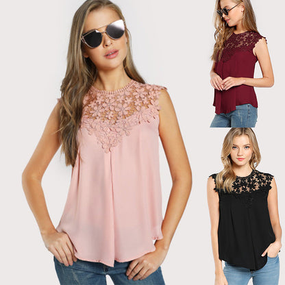 Damen Bluse Flora Stickerei Leicht Fließend - Norvielle