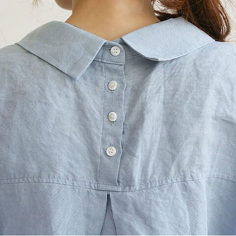 Damen Bluse Lässiger Kragen Knopfverschluss Norvielle