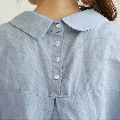 Damen Bluse Lässiger Kragen Knopfverschluss Norvielle