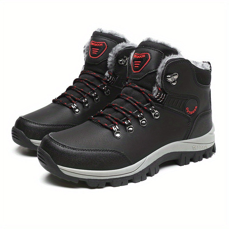 Herren Winterschuhe Schnürstiefel Warmfutter Robust