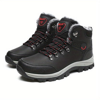 Herren Winterschuhe Schnürstiefel Warmfutter Robust