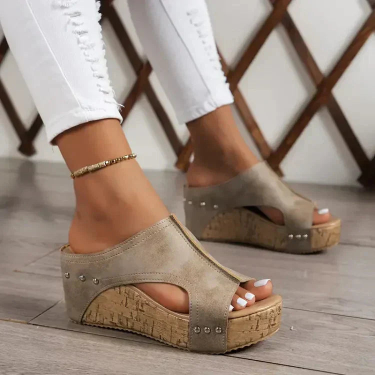 Luna Damen Orthopädische Sandalen Keilabsatz