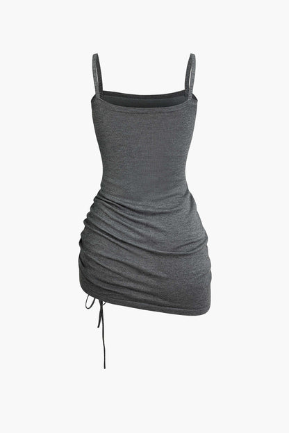 Anastasia Damen Zweiteiler-Set Cutout-Pullover Gerafftes Kleid