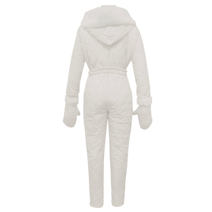 Norvielle Damen Ski-Overall Warm Winter Overall Schwarz - Norvielle