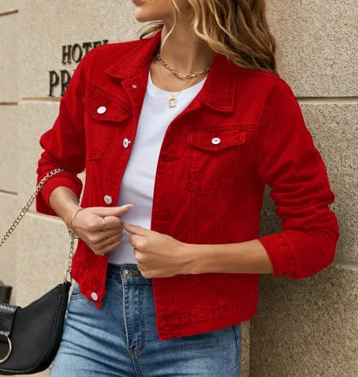 Norvielle Damen Denimjacke Lässig