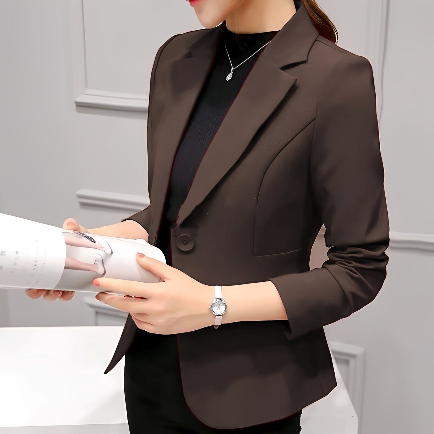 Lindy Damen Blazer Ein-Knopf-Modell