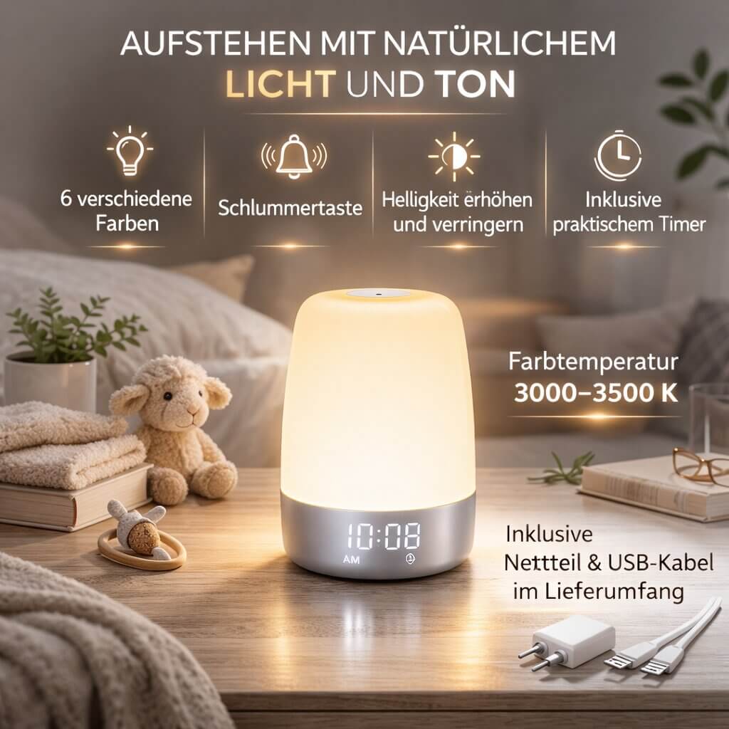 Tageslicht Wecker Lichttherapie Lampe
