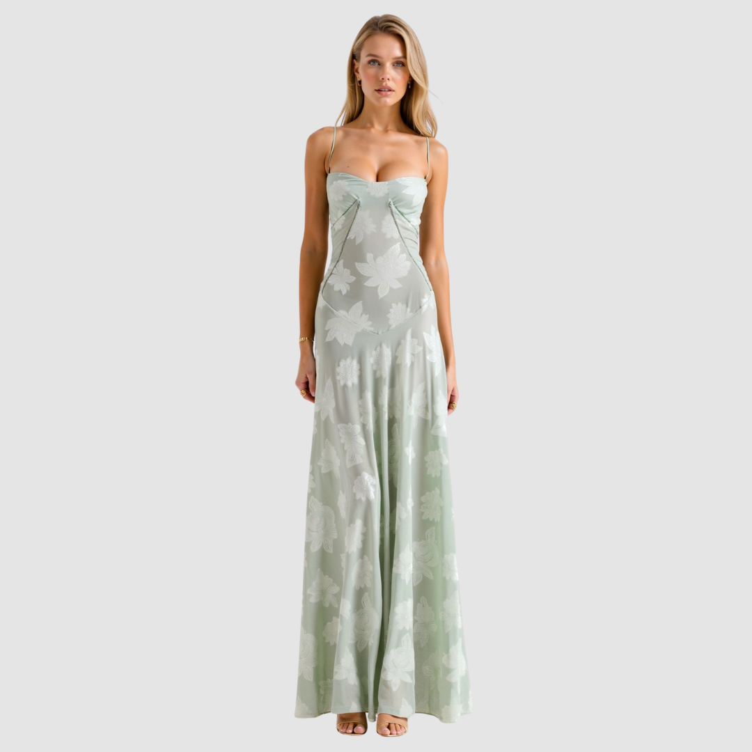 Damen Hochzeitsgast Maxikleid Lang