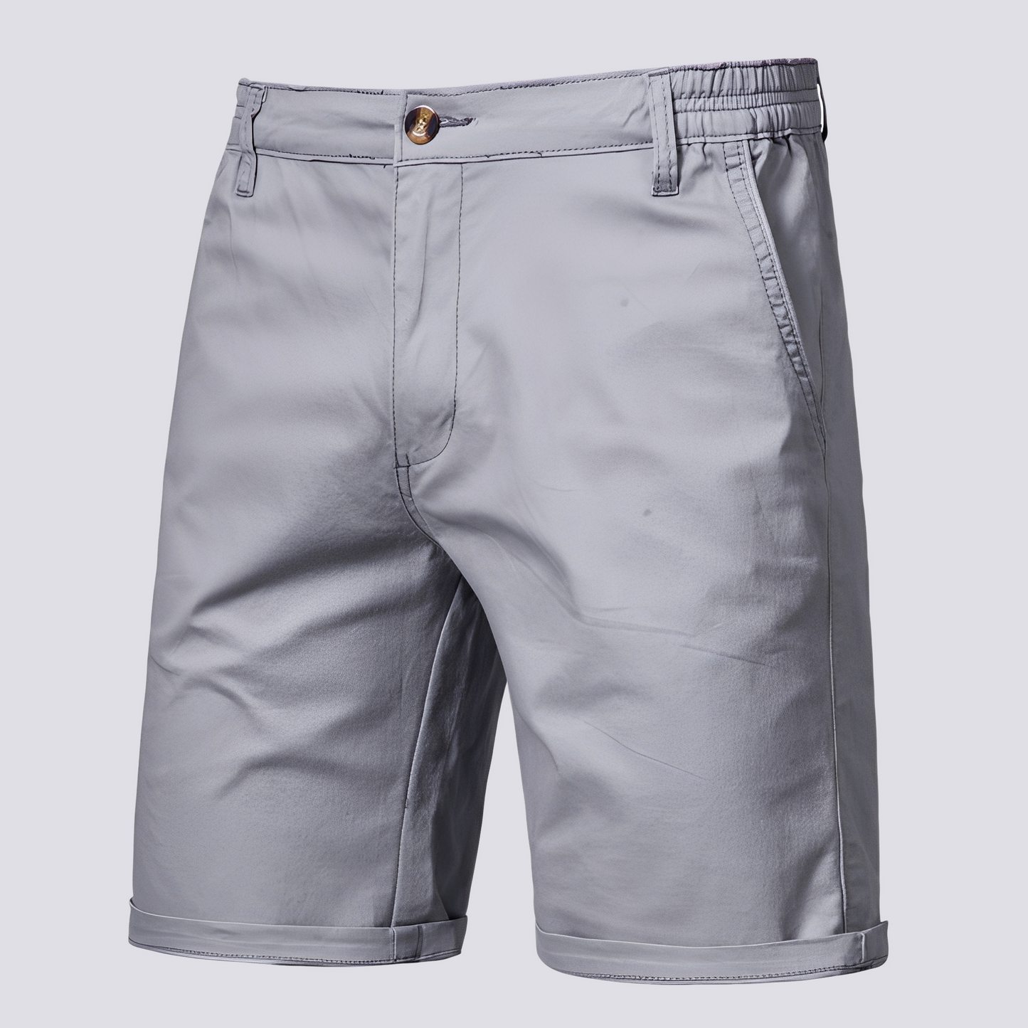 Herren Shorts Gerade Geschnitten Leicht Beige