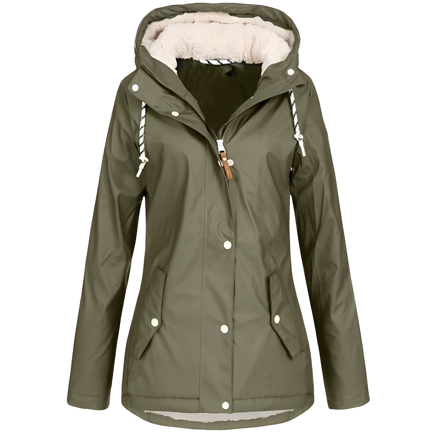 Wasserdichte Samtjacke Damen Kapuze