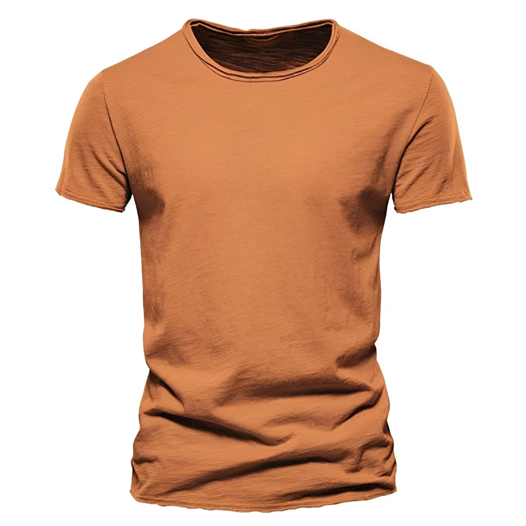 Herren Klassisches T-Shirt Baumwolle Weiß