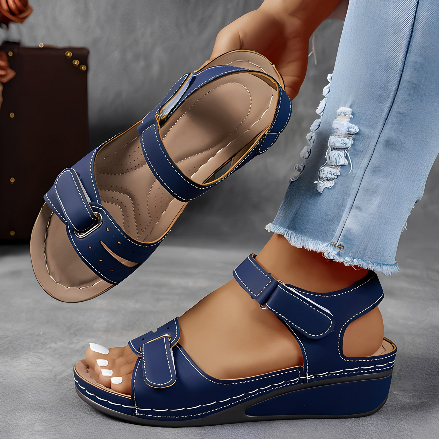 Damen Sandalen Leichtes Komfort-Fußbett Bequem
