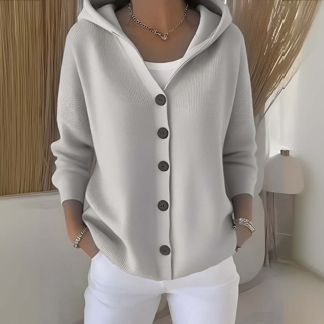 Damen Cardigan Langärmlig Baumwolle
