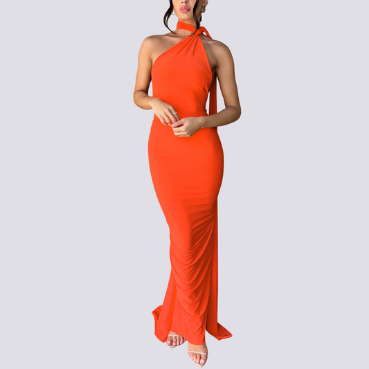 Elegantes Damen Plisseekleid Rückenfrei - Norvielle