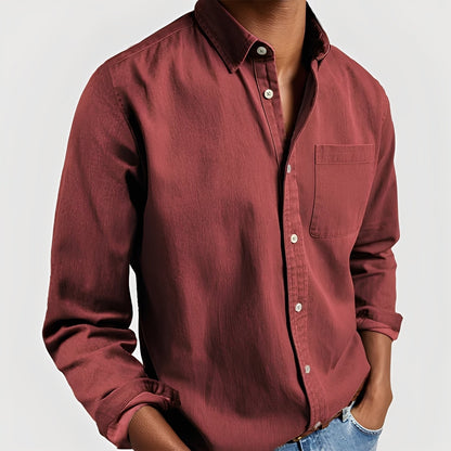 Gauvain Herren Langarmhemd Hochwertig Elegantes Design