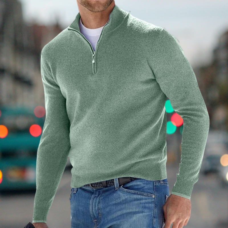 Carlo Herren Pullover Mit Reißverschluss