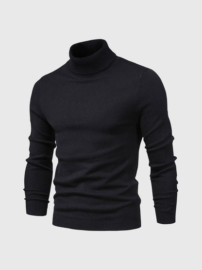 Herren Rollkragenpullover Baumwolle Elegantes Strickdesign