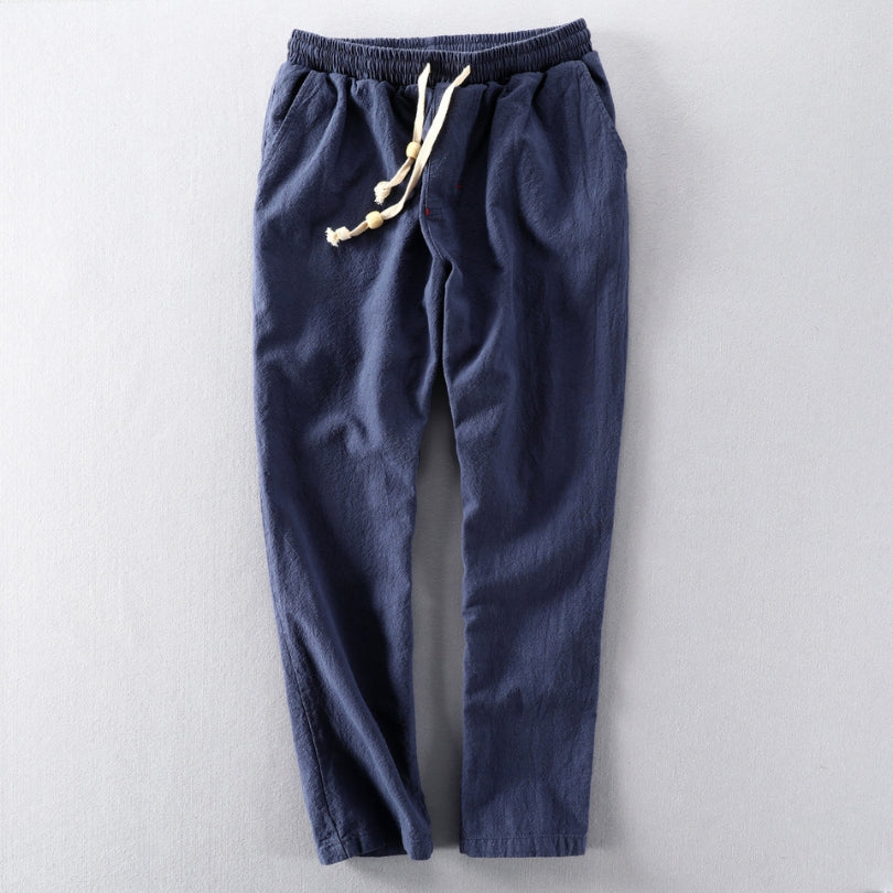 Herren Jogginghose Baumwolle Locker Geschnitten Beige - Norvielle
