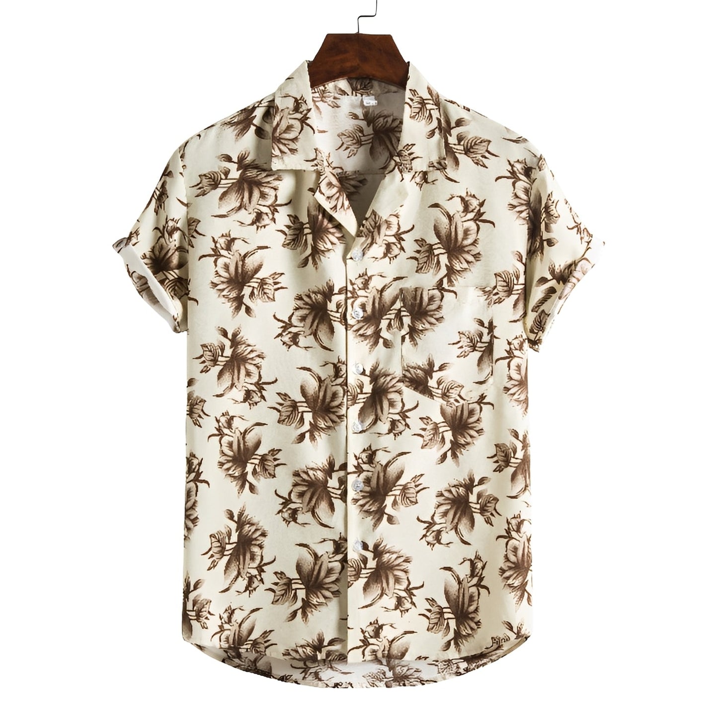 Nattan Herren Sommerhemd Leichtes Design Weiß