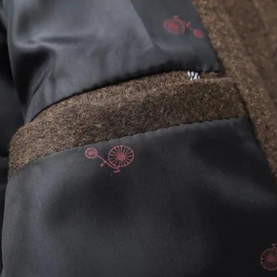 Herren Wollmantel Warm Gefüttert Hoch Kragen