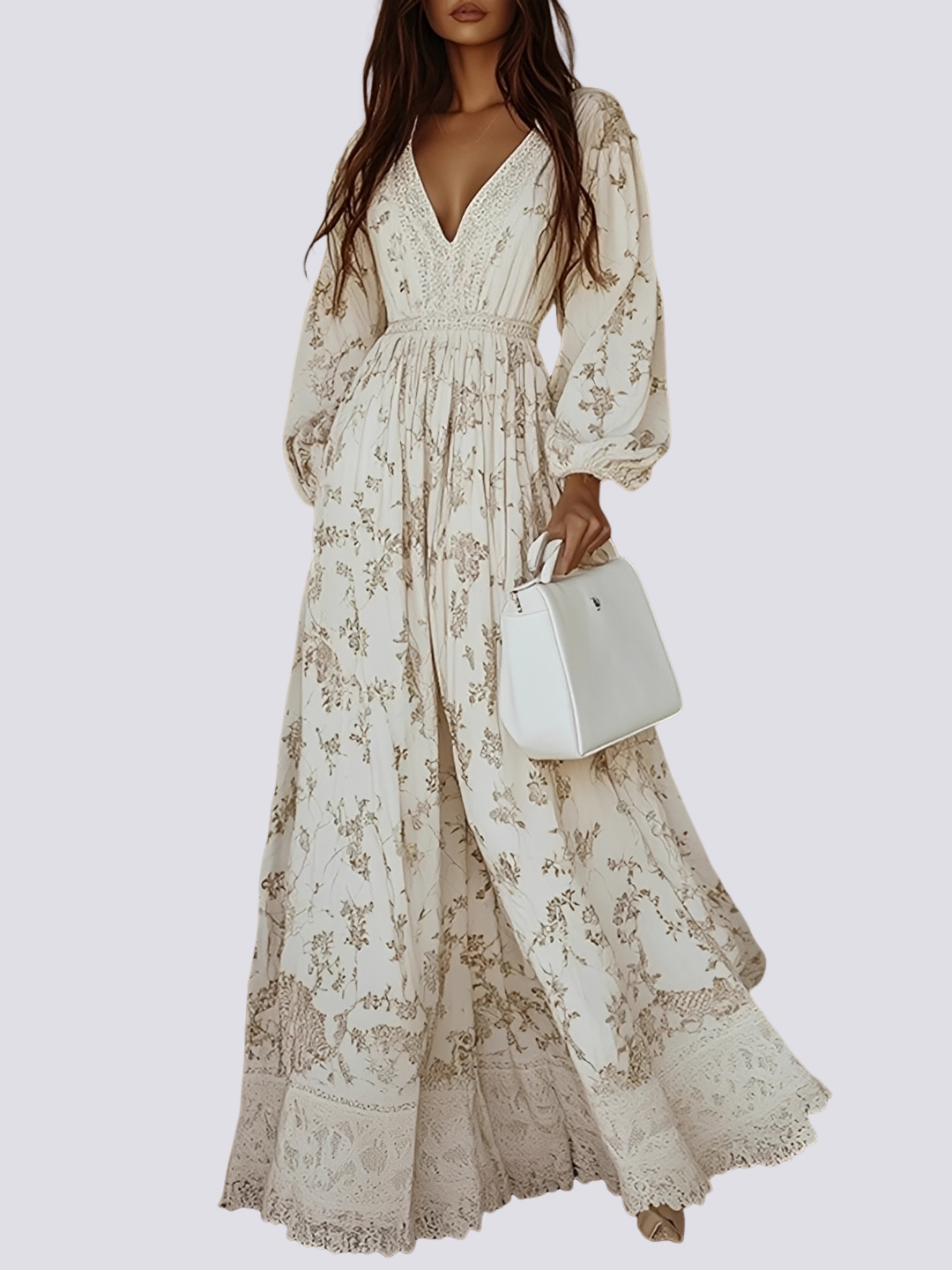Damen Langarmkleid Bequem Katy