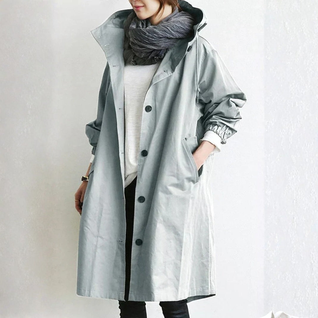 Damen Langcoat mit Knöpfen