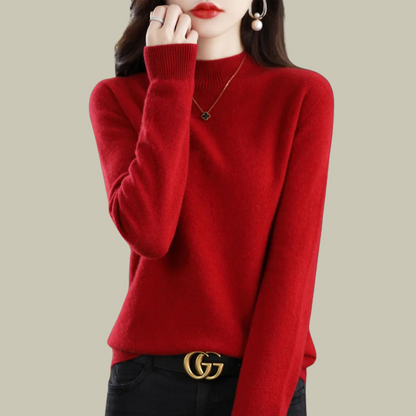 Damen Rollkragenpullover Merinowolle Winter