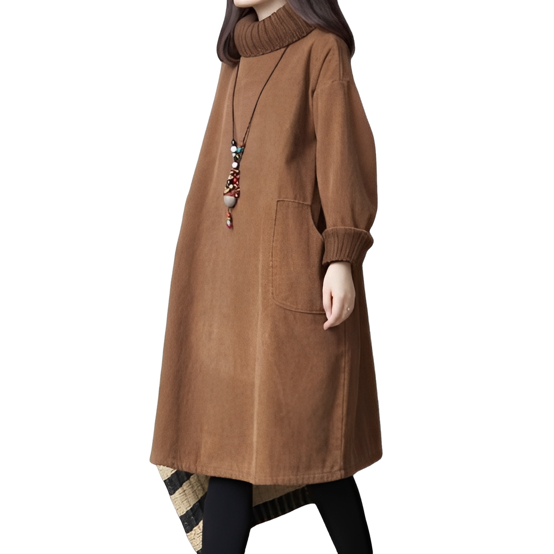 Molly Damen Cordkleid Warm Beige