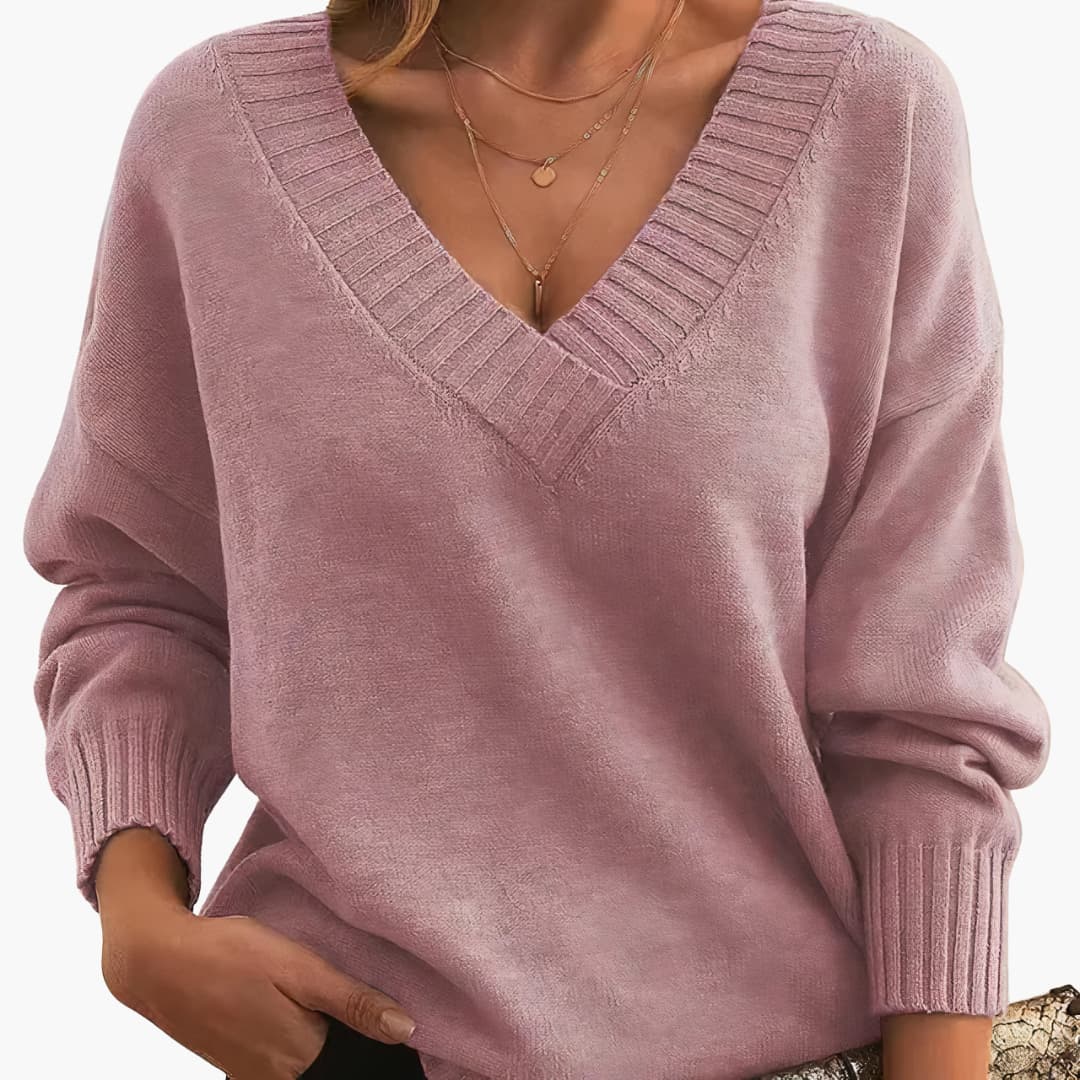 Damen Elegant Pullover Langarm