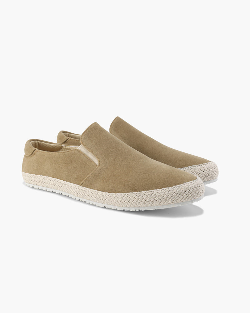 Herren Slip-On Espadrille Wildleder Jute-Sohle