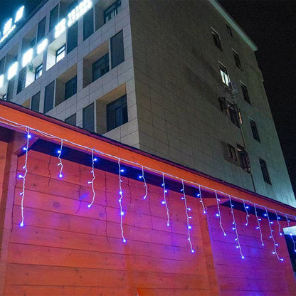 Quntis LED-Eiszapfen-Lichterkette 50m Wetterfest IP44 Warmweiß