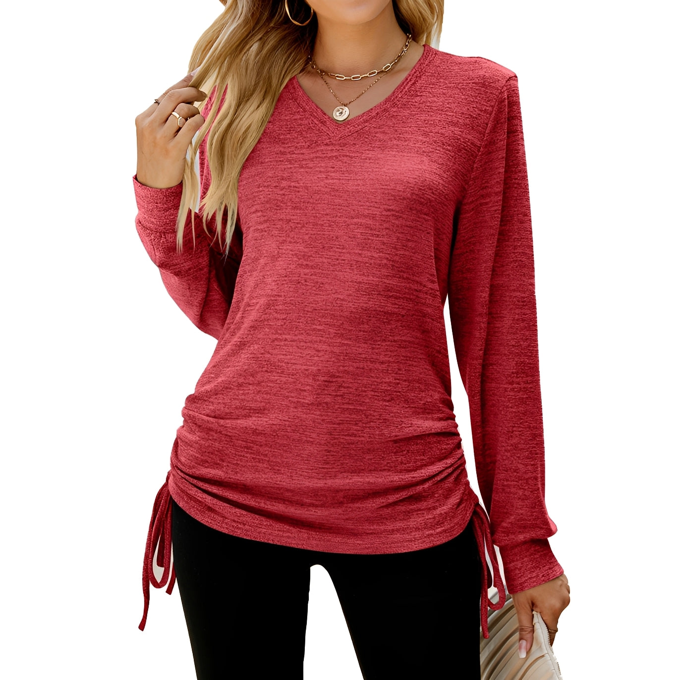 Damen V-Ausschnitt Elegantes Design