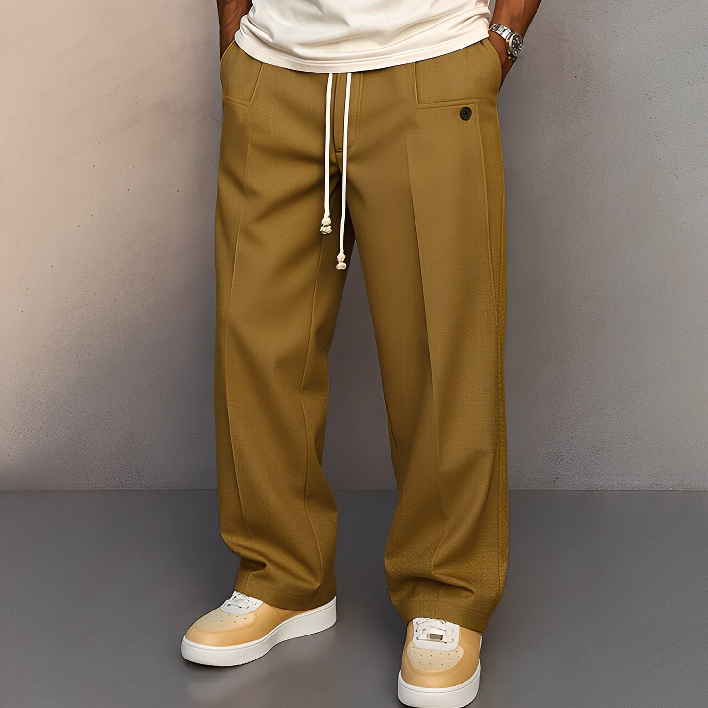 Herren Hose Weites Bein Bequem