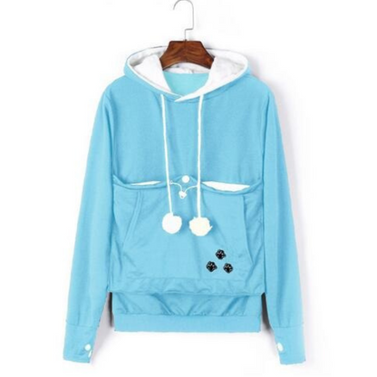 Norvielle Damen Hoodie Kapuze Katzentasche