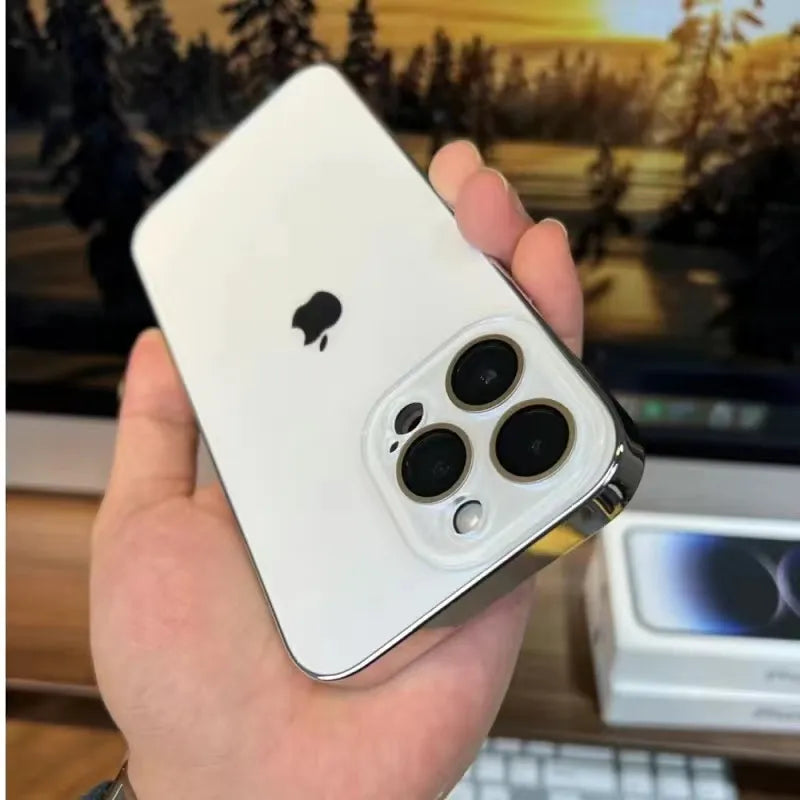 Galvanisiertes Glas iPhone Schutzhülle Hartes Gehärtetes Glas