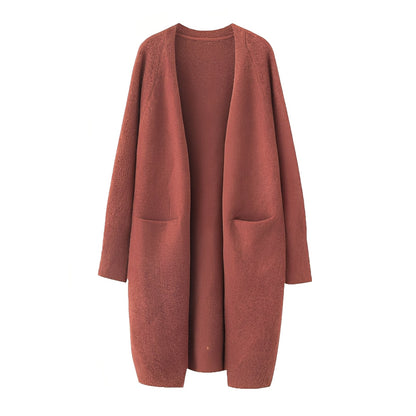 Damen Cardigan Klassisch Langer Stil