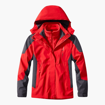 Herren Wanderjacke Lang Winter Daunen