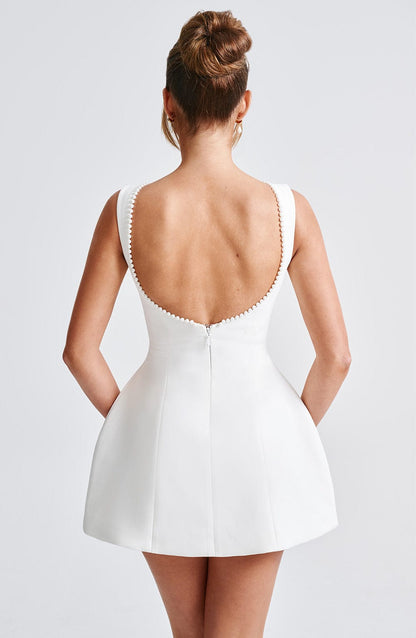 Damen Mini Kleid Strukturiert Hochzeitsgast
